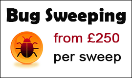 Bug Sweeping Cost in Macclesfield